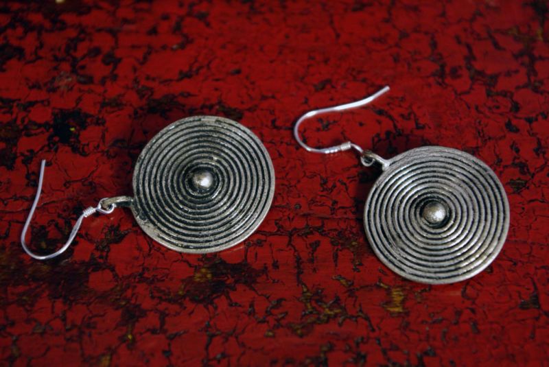 Miao Ethnic Earrings Small Spiral 4