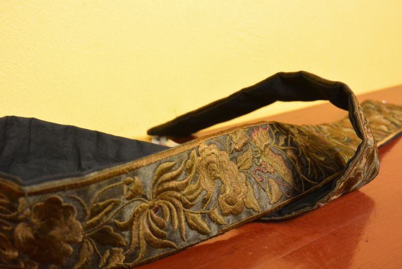 Miao Gürtel Stickerei Schwarz und braun 3