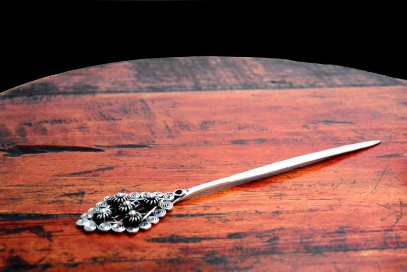 Miao Haarnadel Blume und Diamant 4
