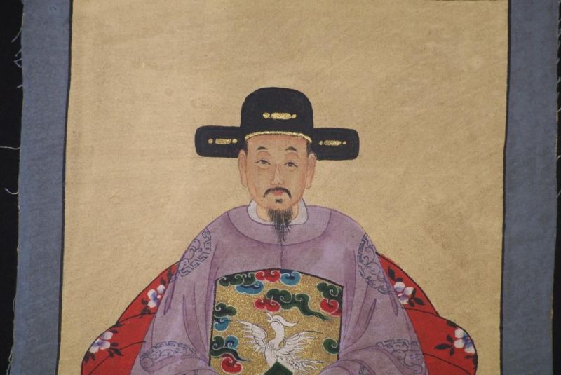 Ming Kleine Ahnenpaare und Kaiser Malerei Fuchsie 3