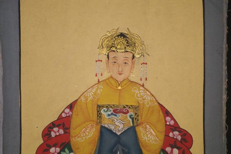 Ming Kleine Ahnenpaare und Kaiser Malerei Gelb 3