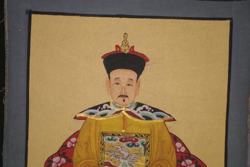 Ming Kleine Ahnenpaare und Kaiser Malerei Gelb 4