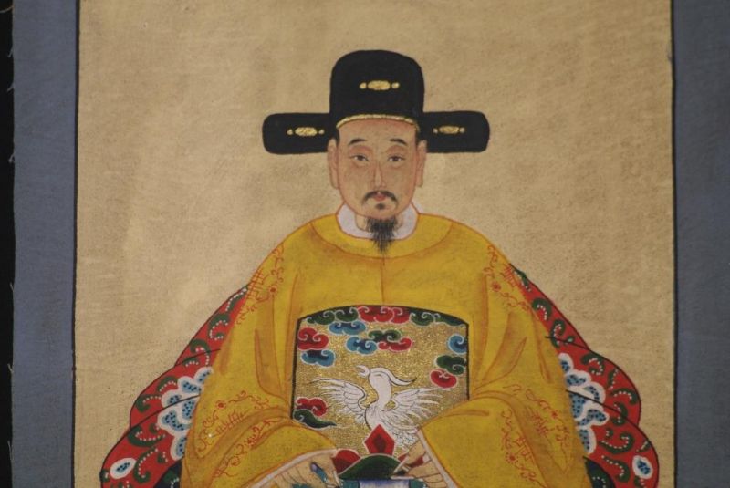 Ming Kleine Ahnenpaare und Kaiser Malerei Kaiser Gelb 3