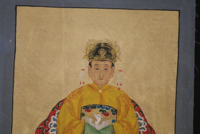 Ming Kleine Ahnenpaare und Kaiser Malerei Kaiser Gelb 4