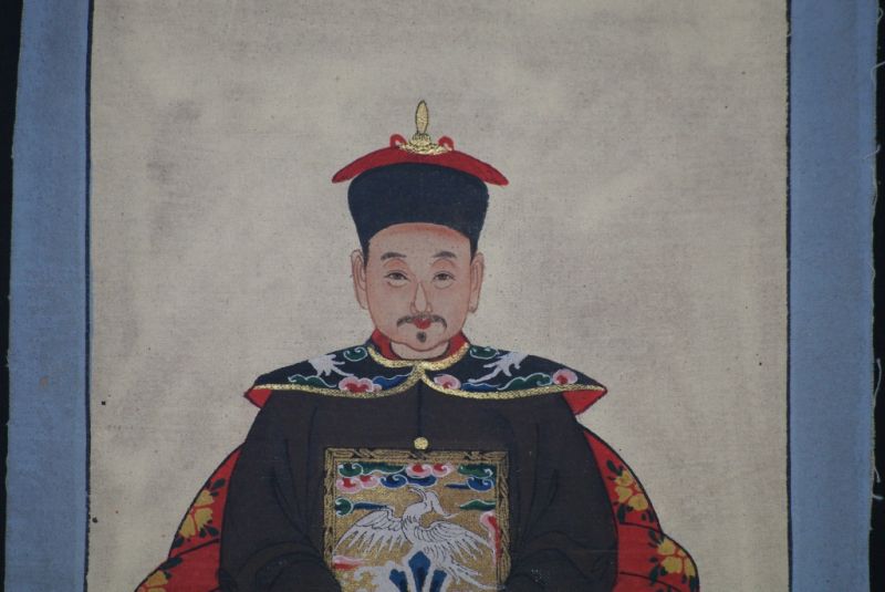 Ming Kleine Ahnenpaare und Kaiser Malerei Khaki 4