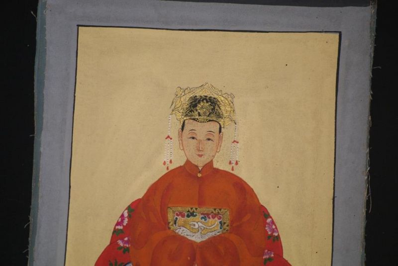 Ming Kleine Ahnenpaare und Kaiser Malerei Orange 3