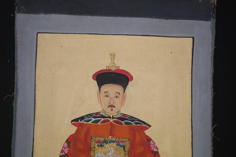 Ming Kleine Ahnenpaare und Kaiser Malerei Orange 4