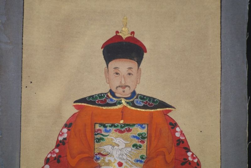 Ming Kleine Ahnenpaare und Kaiser Malerei Orange 4