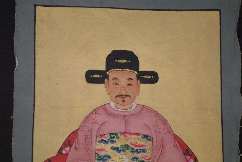 Ming Kleine Ahnenpaare und Kaiser Malerei Rosa 4