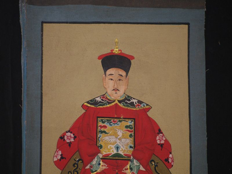 Ming Kleine Ahnenpaare und Kaiser Malerei Rot 3