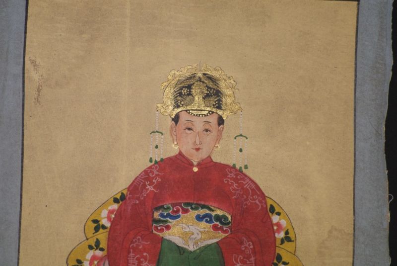 Ming Kleine Ahnenpaare und Kaiser Malerei Rot 3