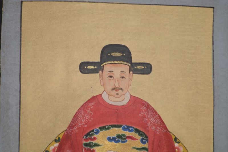Ming Kleine Ahnenpaare und Kaiser Malerei Rot 4