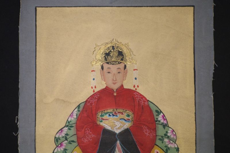 Ming Kleine Ahnenpaare und Kaiser Malerei Rot 2