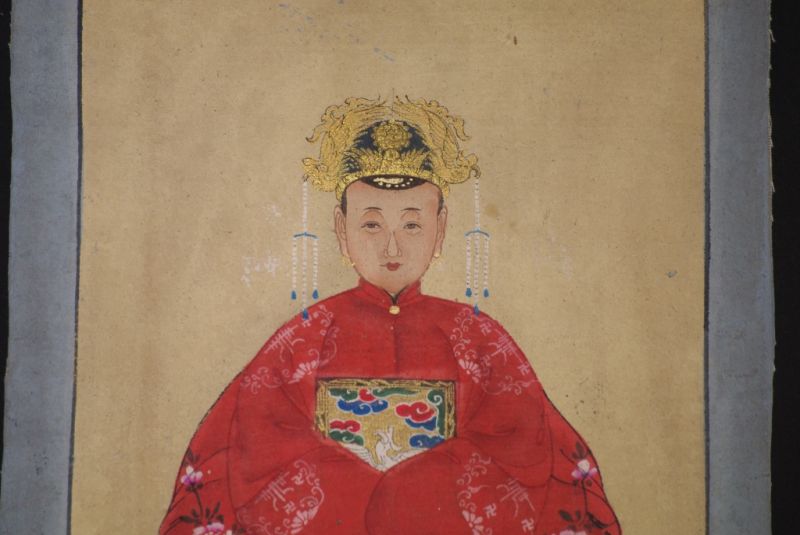 Ming Kleine Ahnenpaare und Kaiser Malerei Rot 3