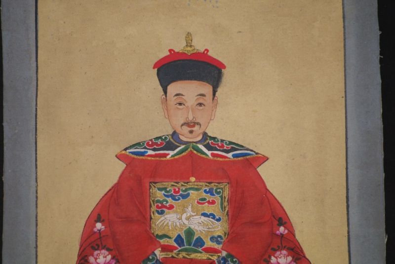 Ming Kleine Ahnenpaare und Kaiser Malerei Rot 4
