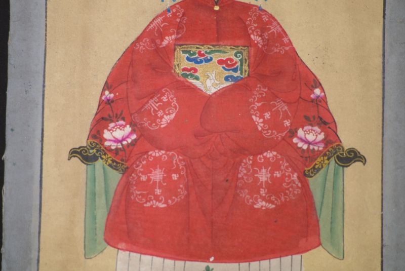 Ming Kleine Ahnenpaare und Kaiser Malerei Rot 5