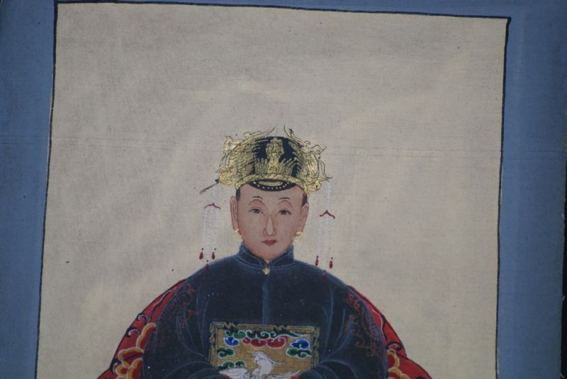 Ming Kleine Ahnenpaare und Kaiser Malerei Schwarz 3