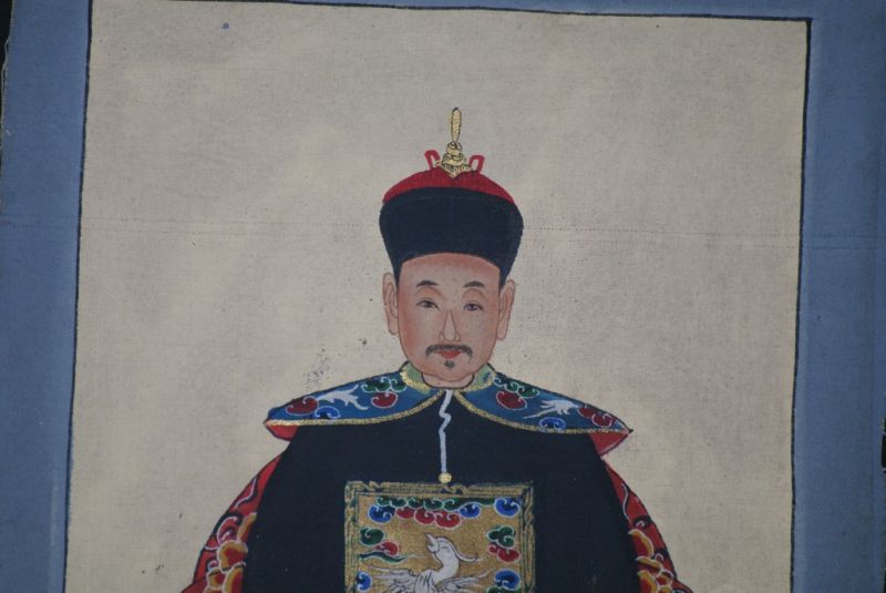 Ming Kleine Ahnenpaare und Kaiser Malerei Schwarz 4