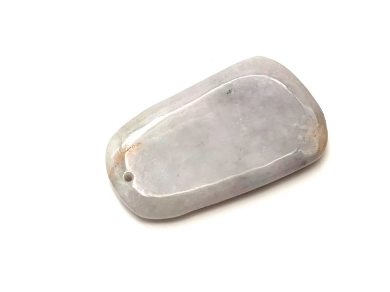 Mini Gua Sha en Jade real - Blanco y verde 1