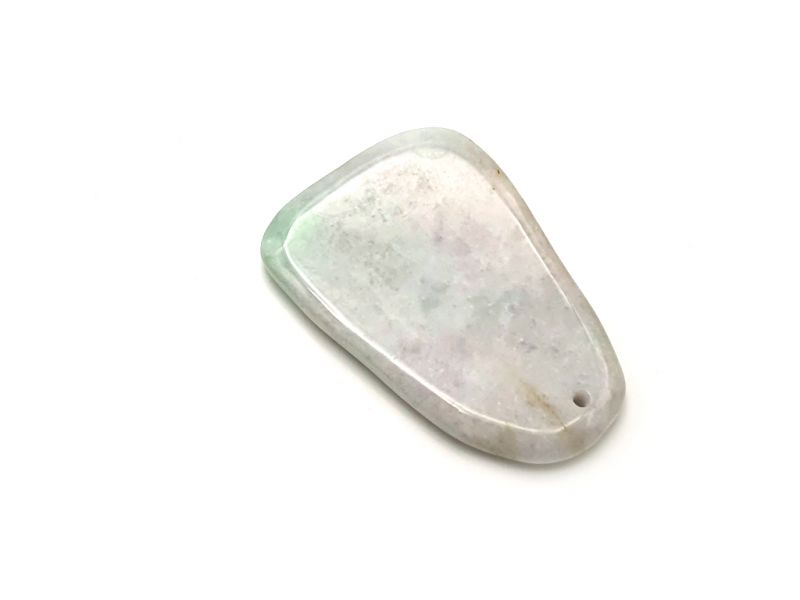 Mini Gua Sha en Jade real - Blanco y verde 2