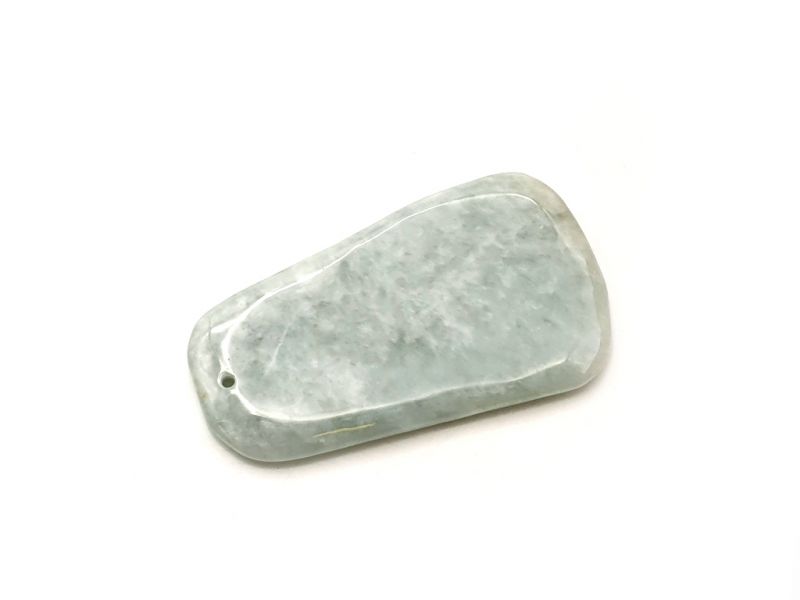 Mini Gua Sha en Jade real - Verde Claro / Translúcido 1