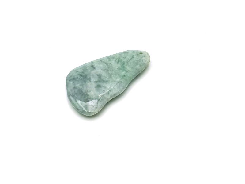 Mini Gua Sha en Jade real - Verde Claro / Transparente 1