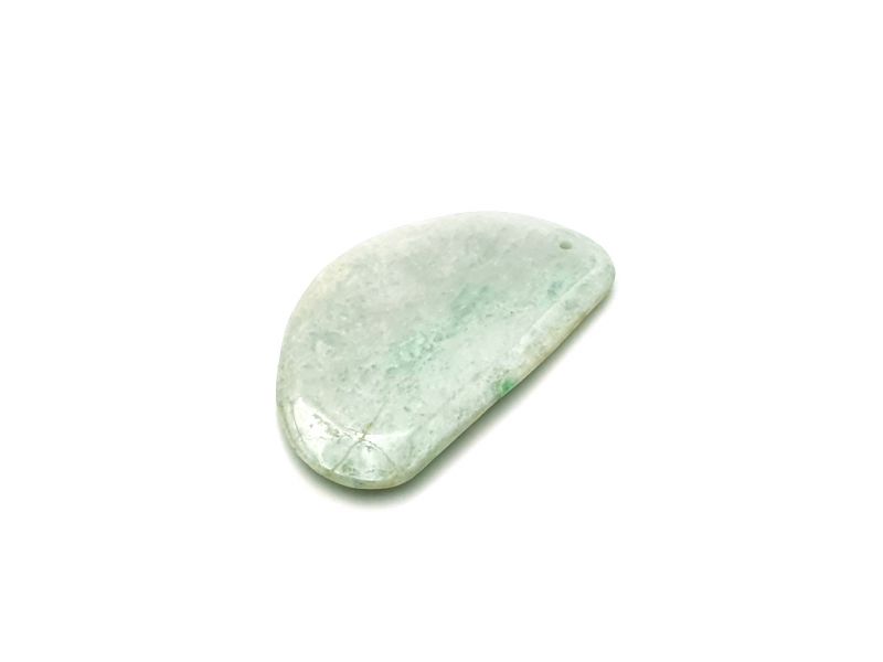 Mini Gua Sha en Jade real - Verde Claro 1