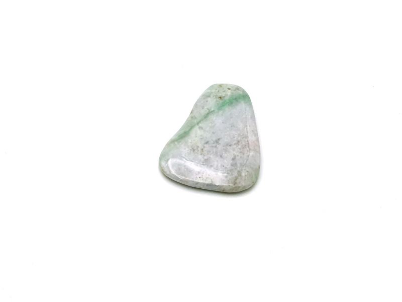 Mini Gua Sha en Jade real - Verde y Blanco 1
