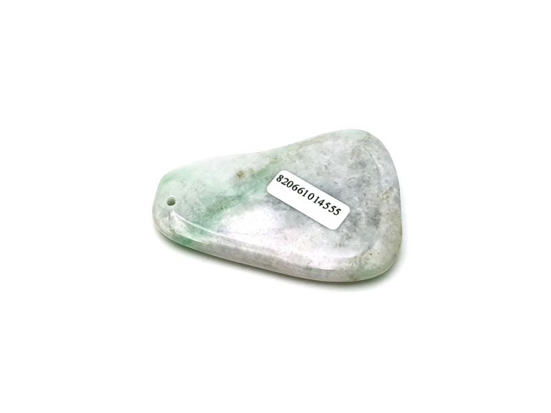 Mini Gua Sha en Jade real - Verde y Blanco 2