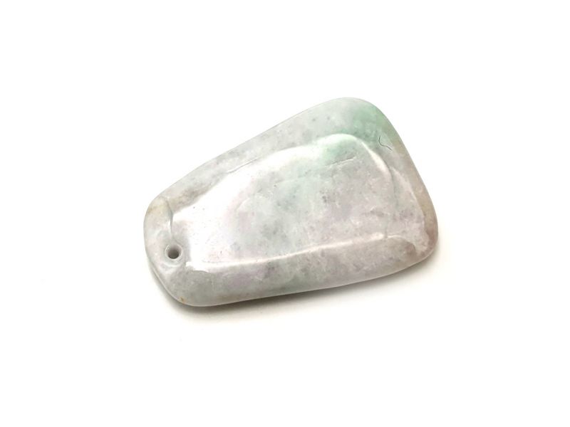 Mini Gua Sha en Jade real - Verde y Blanco 1