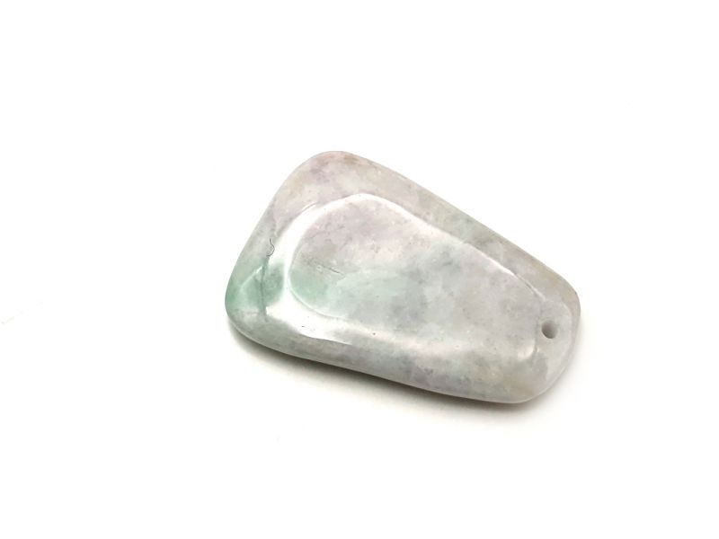 Mini Gua Sha en Jade real - Verde y Blanco 2
