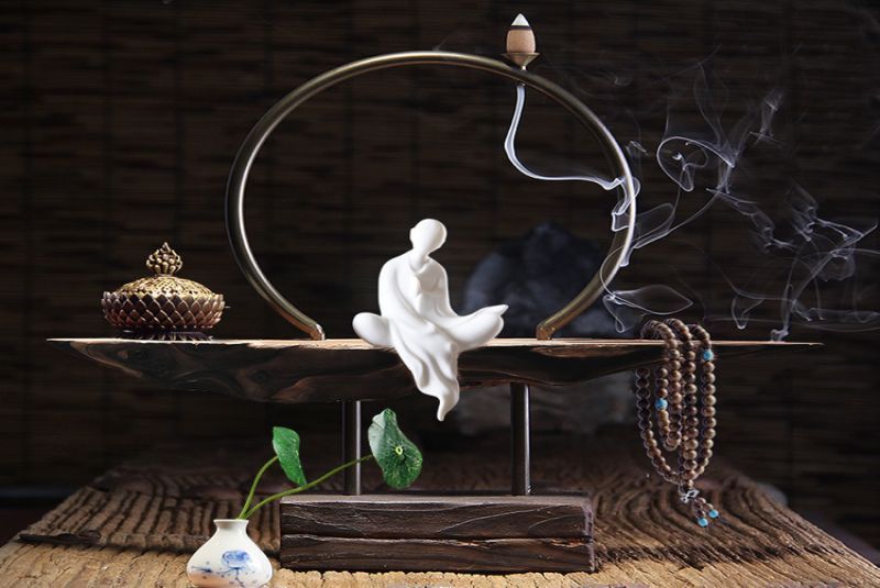 Modern Incense Holder - Art of China - Porcelain monk 1