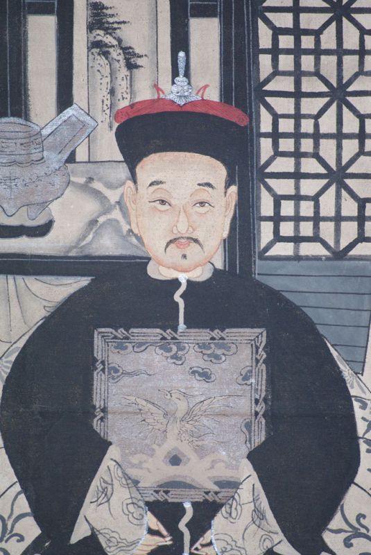 Moderne Chinesische Ahnenbilder Qing-Dynastie 2 Personen 4