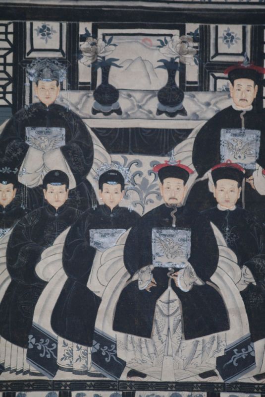 Moderne Chinesische Ahnenbilder Qing-Dynastie 8 Personen 2