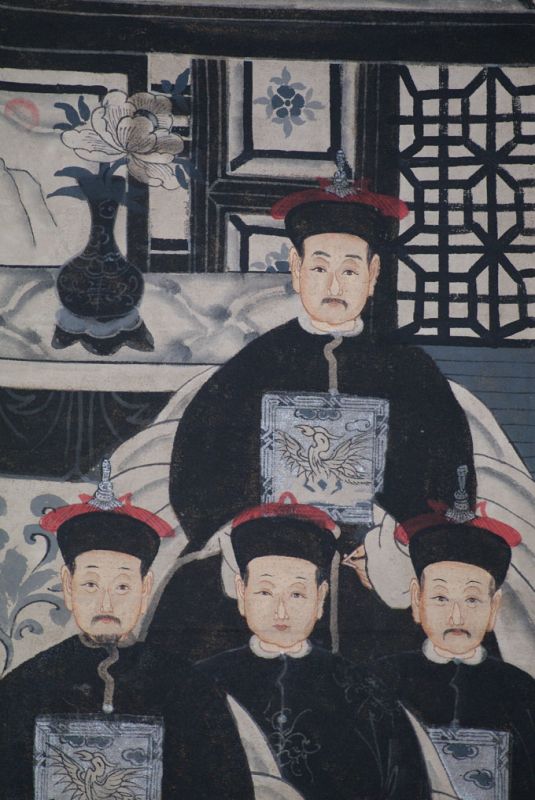 Moderne Chinesische Ahnenbilder Qing-Dynastie 8 Personen 5
