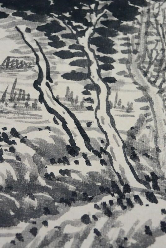 Moderne chinesische Malerei - Aquarell auf Reispapier - China-Landschaft 2 3