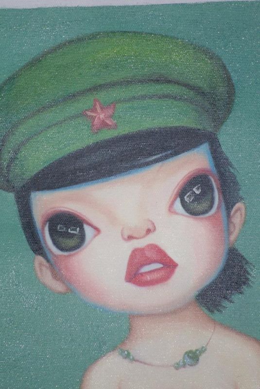 Moderne chinesische Malerei auf Leinwand - Ölgemälde - Das Militär 2