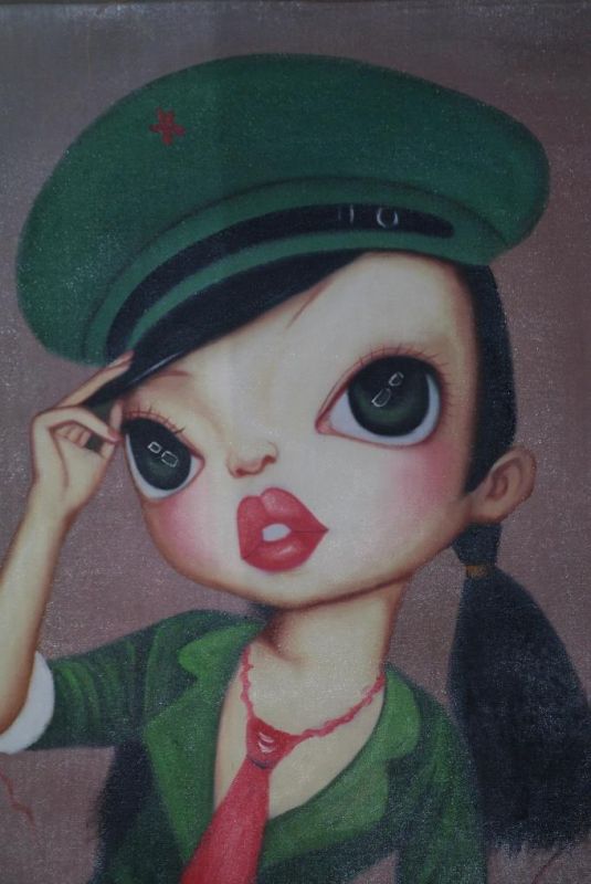 Moderne chinesische Malerei auf Leinwand - Ölgemälde - Die Rote Armee 2