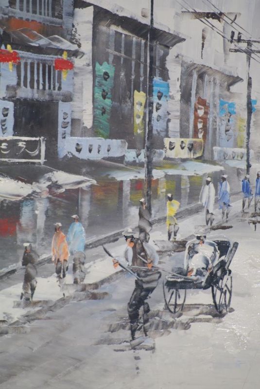 Moderne chinesische Malerei auf Leinwand - Ölgemälde - HongKong 2 5