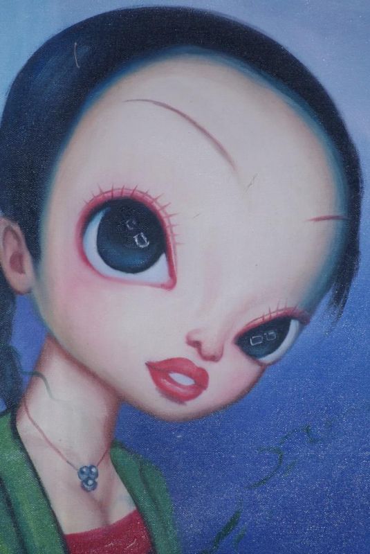 Moderne chinesische Malerei auf Leinwand - Ölgemälde - Sexy Frau 3 2