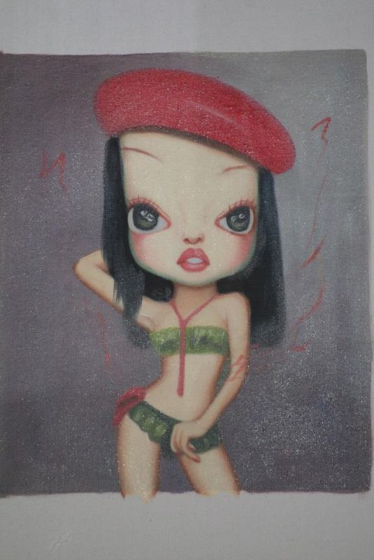 Moderne chinesische Malerei auf Leinwand - Ölgemälde - Sexy Frau 4 2