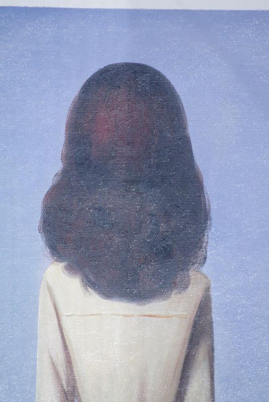 Moderne chinesische Malerei auf Leinwand - Ölgemälde - Zurück Frau 4