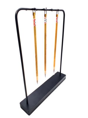 Moderner chinesischer Pinselhalter - 9 Bürstenschlitze - Tempeltür