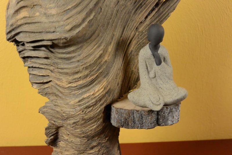 Moderner Räucherstäbchenhalter - Großes gebogenes Holz 4