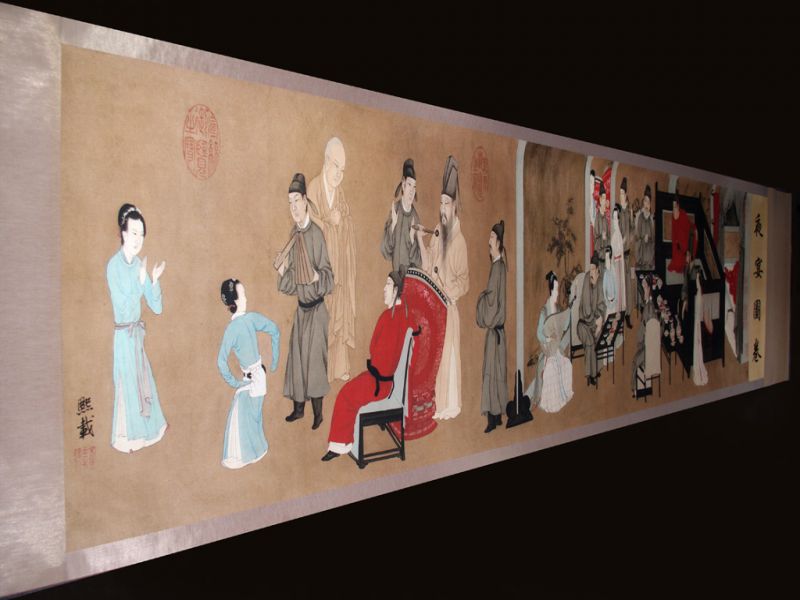 Muy Gran Escena chino - Pintura - Revels de Noche de Han Xizai - Parte 2 1