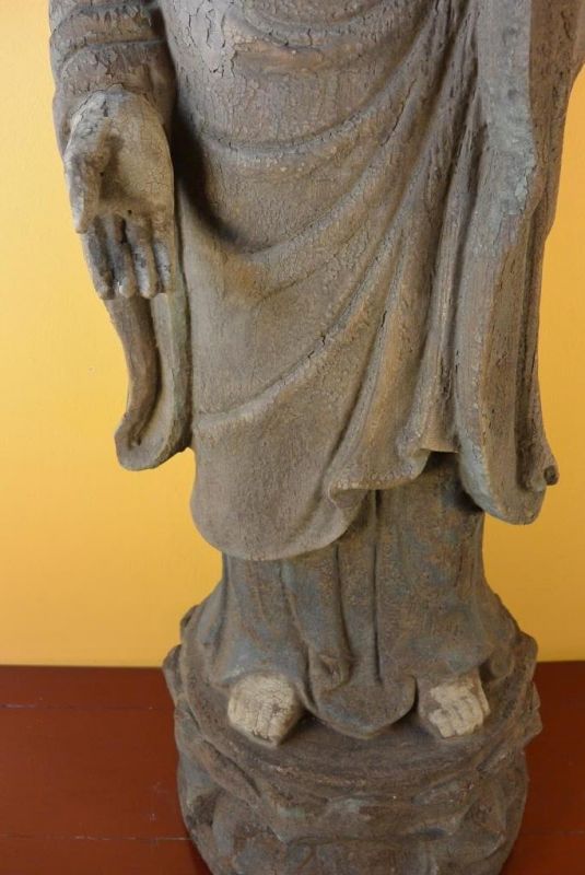 Muy Gran estatua de madera de China - Buda de pie 3