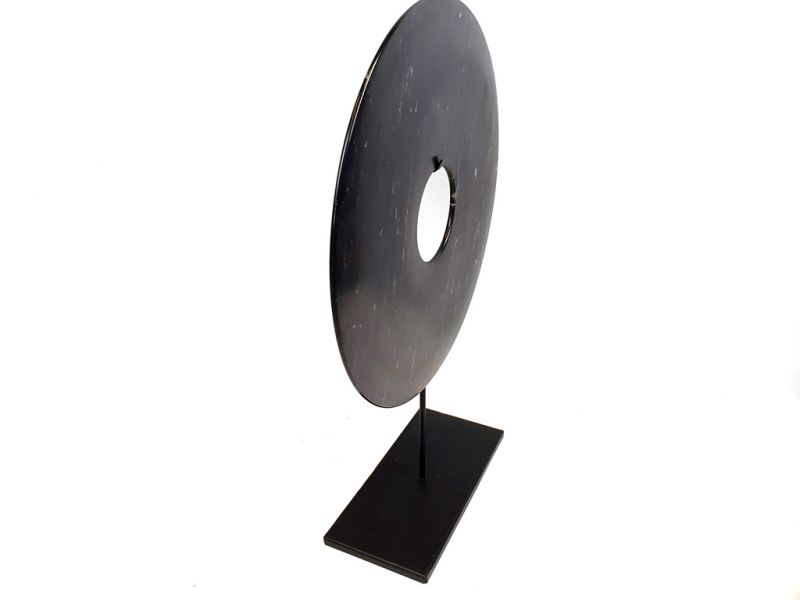 Muy grandes discos Bi de Jade 35cm negro (colorante) 4