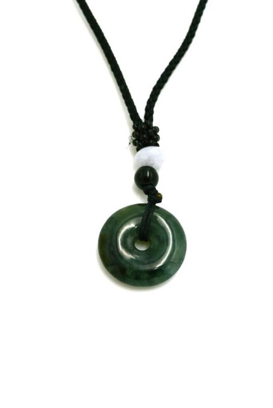 Natural and genuine Jadeite jade Pendant - Small disc 1