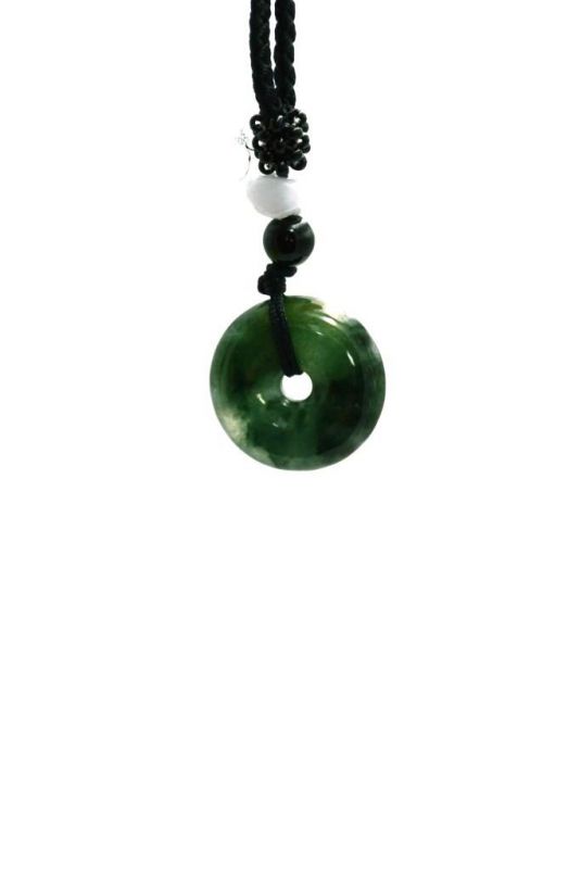 Natural and genuine Jadeite jade Pendant - Small disc 2