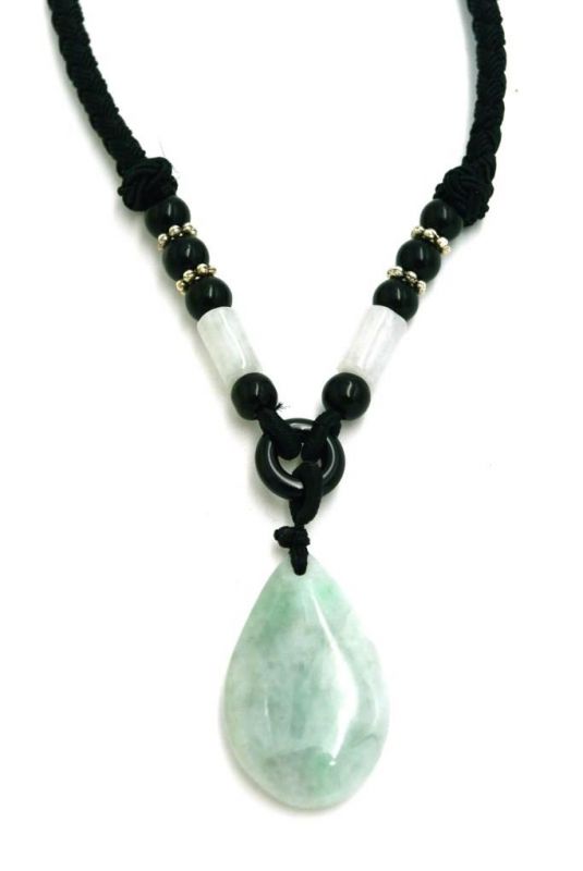 Necklace with Jade pendant Buddha tear 1
